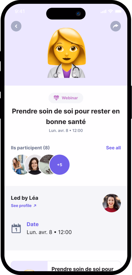 United Heroes wellness events integration preview
