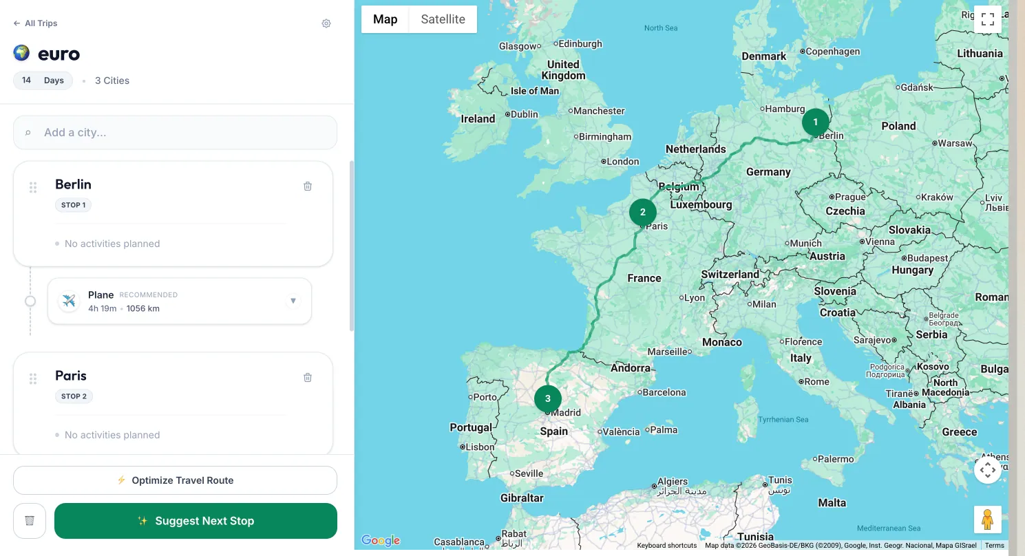 Travel Planner screenshot